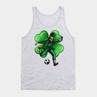 Leprechaun Soccer Lucky Irish Clover St Patricks Day Tank Top